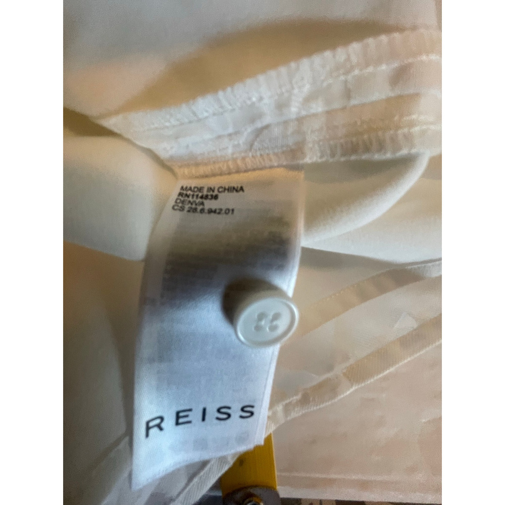 REISS Denva Burnout Skirt in Ivory - Picture 9 of 13